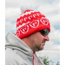 Bonnet Fox Rage Red & White Bobble Hat