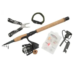 Combo Spinning Tele Abu Garcia Diplomat Wilderness Survival