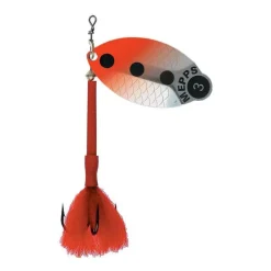 Cuiller Mepps Lusox Argent Rouge Fluo