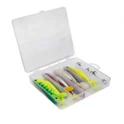 Kit Leurre Souple Pulse Shad Mixbox avec Tetes Plombees