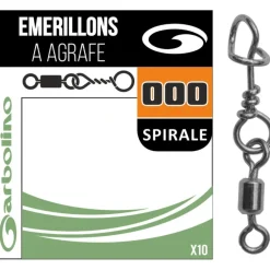 Micro Emerillons Simple + Agrafe Spirale Garbolino Streamline