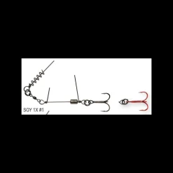Montage Savage Gear SS Corkscrew Stinger 3G Red