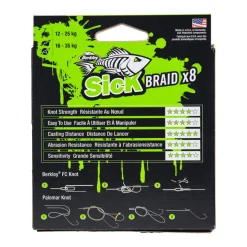 Tresse Berkley Sick Braid Hi-Vis Yellow 300m