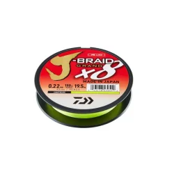 Tresse Daiwa J Braid X8 Chartreuse 150m