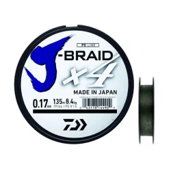 Tresse Daiwa J Braid X4 270m Vert