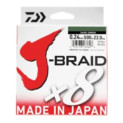 Tresse Daiwa J Braid X8 Vert 500m