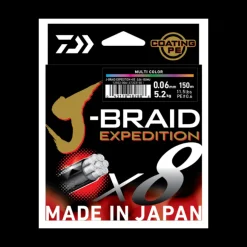 Tresse Daiwa J-Braid Exp X8 Multicolore 300m
