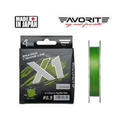 Tresse Favorite X1 PE 4X Light Green 150m