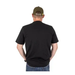 T-Shirt Black Cat Distressed Logo - Noir