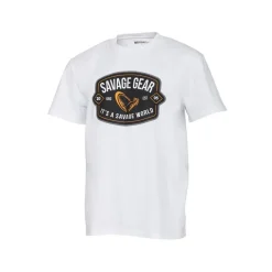 T-shirt Homme Savage Gear Badge Logo Tee White