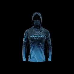 T-Shirt UV Hooded Hot Spot Design Ocean Performance Bathymetry